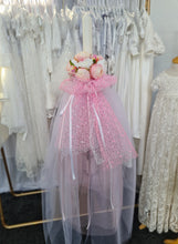 Load image into Gallery viewer, Pink & White Floral Orthodox Candle.