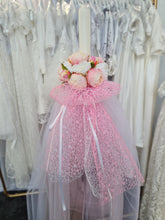 Load image into Gallery viewer, Pink & White Floral Orthodox Candle.