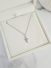 Load image into Gallery viewer, Diamante Cross Necklace - theprintedloveco