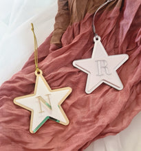Load image into Gallery viewer, Initial Star Bauble Christmas Decoration - theprintedloveco