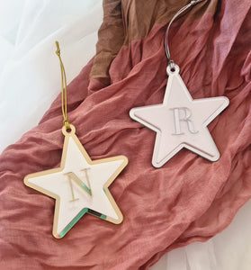 Initial Star Bauble Christmas Decoration