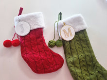 Load image into Gallery viewer, Initial Round Bauble Santa Stocking
