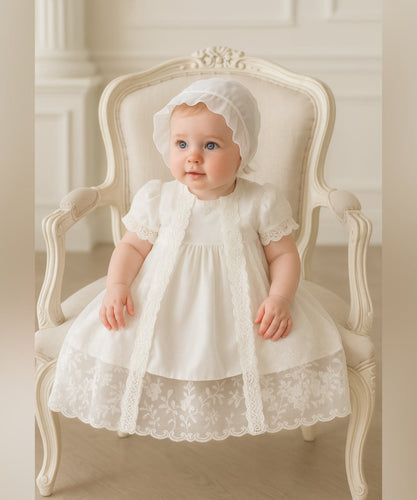 3 Piece Girls Christening/Baptism Dress - theprintedloveco