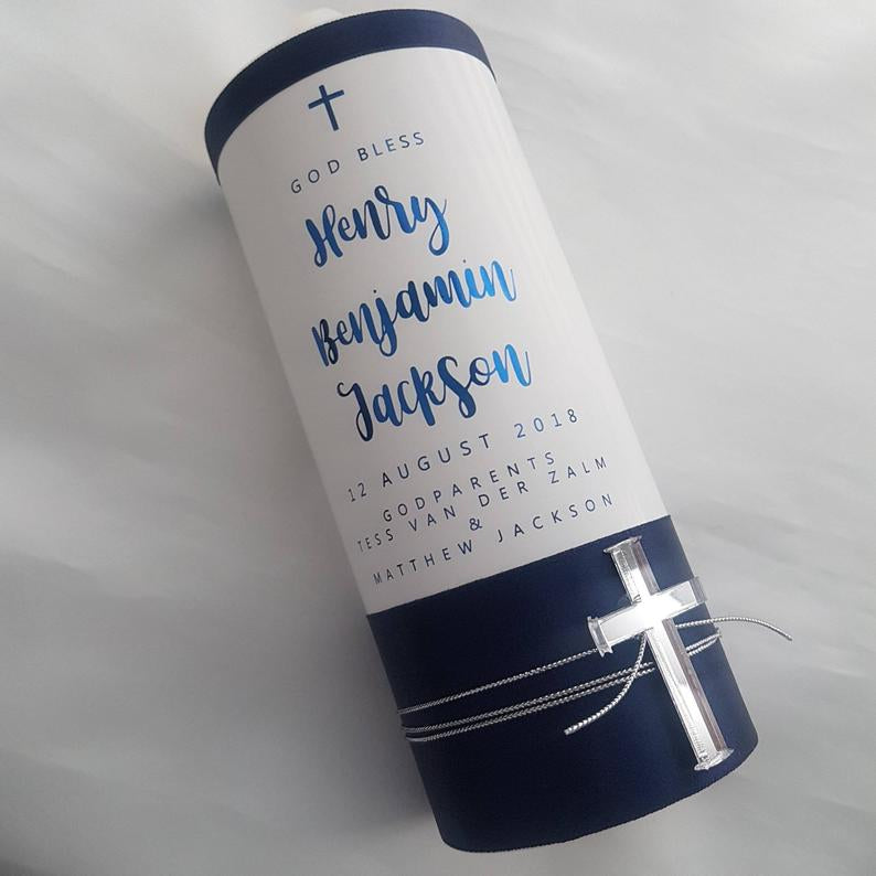 Personalised Baptism Christening Candle