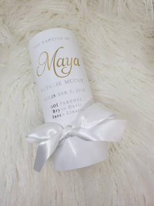 Personalised Baptism Christening Candle