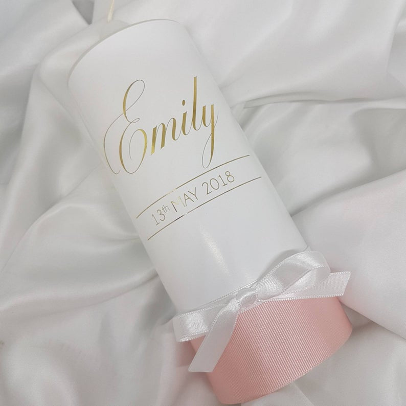 Personalised Baptism Christening Candle