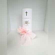 Load image into Gallery viewer, &quot;Mia&quot; Baptism Christening Candle.