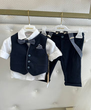 Load image into Gallery viewer, Paulie Suit Set. Navy blue suit - The printed Love co