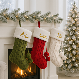 Personalised White Santa Stocking