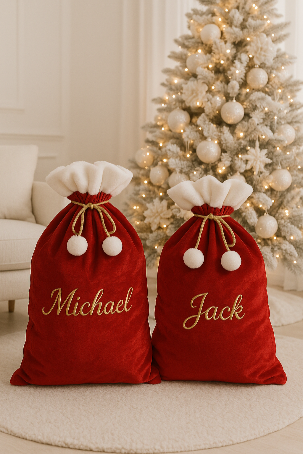 Red Santa Christmas Sacks