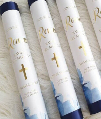 GODPARENT Taper Candle - Customised to match your main candle design.