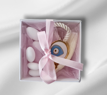 Load image into Gallery viewer, White mati charm bombonniere.