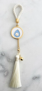 White mati charm bombonniere.