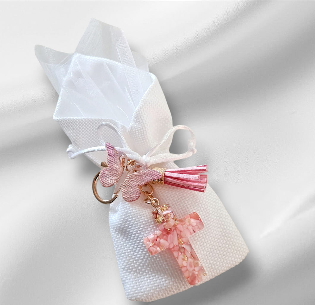 White Hessian Bag Bombonniere.