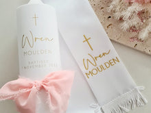 Load image into Gallery viewer, Girls Baptism Candle &amp; Stole Combo