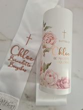 Load image into Gallery viewer, Girls Baptism Candle &amp; Stole Combo
