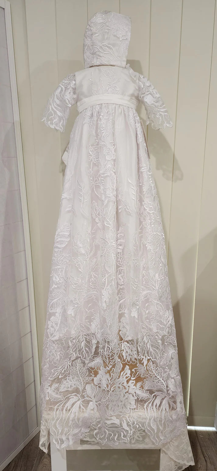 Cleo 4 Piece Long Sleeve Girls Christening/Baptism Dress - theprintedloveco