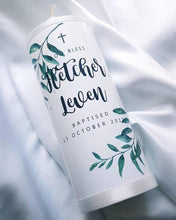 Load image into Gallery viewer, &quot;Fletcher&quot; Baptism Christening Candle (Choose your colours)