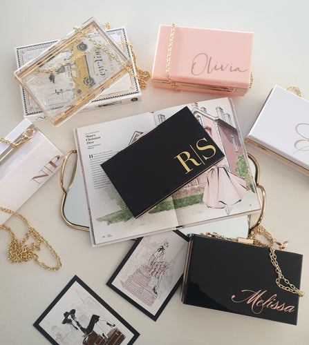 Personalised Acrylic Clutch Bag - theprintedloveco