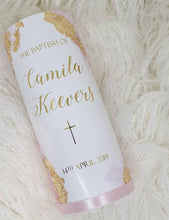 Load image into Gallery viewer, &quot;Camila&quot; Baptism Christening Candle (Choose your colours)