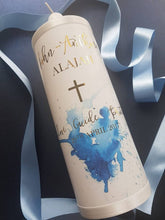 Load image into Gallery viewer, &quot;John-Anthony&quot; Baptism Christening Candle (Choose your colours)