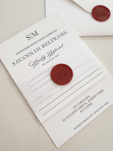 Savannah & Matthew Invitation - Letterpress
