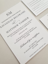Load image into Gallery viewer, Savannah &amp; Matthew Invitation - Letterpress - theprintedloveco