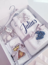 Load image into Gallery viewer, Orthodox Personalised Deluxe Christening Package (Choose your colours &amp; size box)