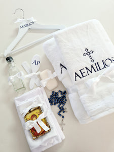 Contents only -  Orthodox Personalised Standard Christening Package (Choose your colours)