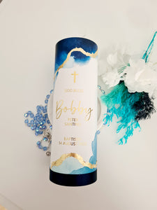 "Bobby" Baptism Christening Candle (Choose your colours)