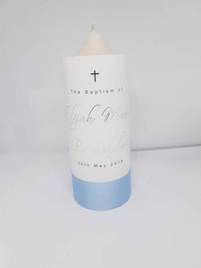 "Ivy" Baptism Christening Candle (Choose your colours)