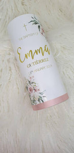 "Chloe" Baptism Christening Candle (Choose your colours)