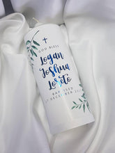 Load image into Gallery viewer, &quot;Fletcher&quot; Baptism Christening Candle (Choose your colours)