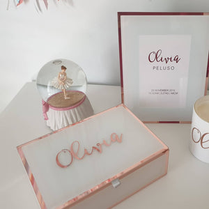 Olivia Glass Jewellery Box - 4 Colours available