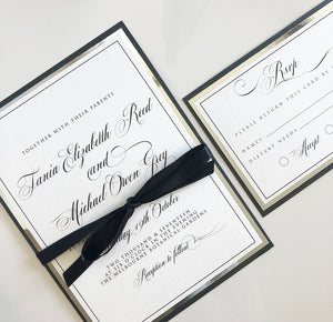 Tania & Michael Invitation - theprintedloveco