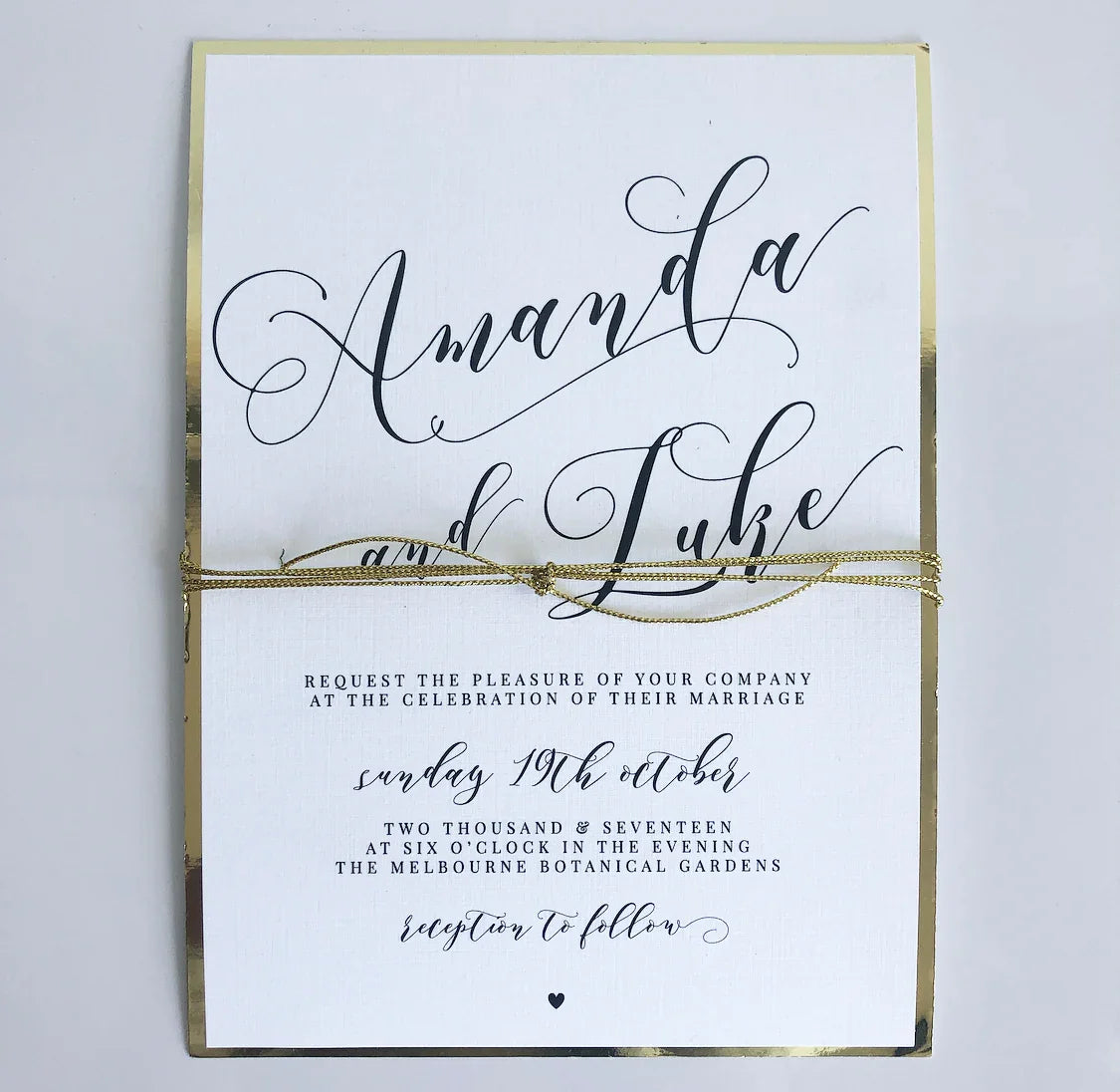 Amanda & Luke Invitation