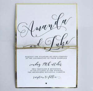 Amanda & Luke Invitation