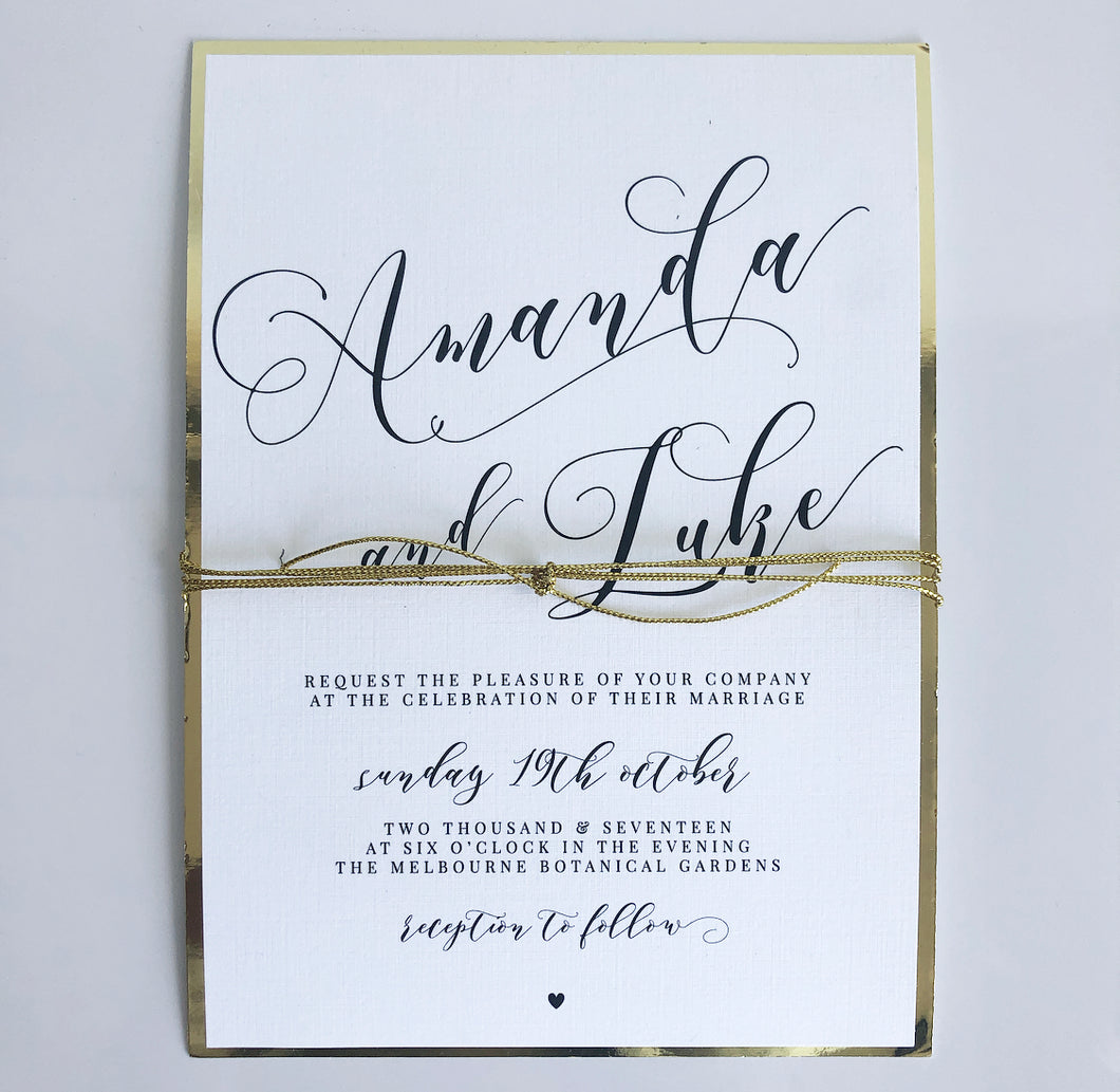 Amanda & Luke Invitation