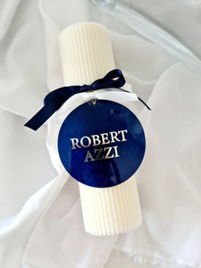 Robert Baptism Christening Candle (Choose your colours)