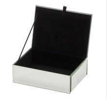 Load image into Gallery viewer, Glass Mirrored Personalised Jewellery Box