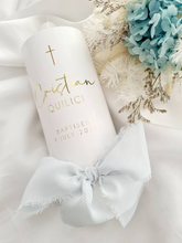 Load image into Gallery viewer, &quot;Cristian&quot; Baptism Christening Candle (Choose your colours)