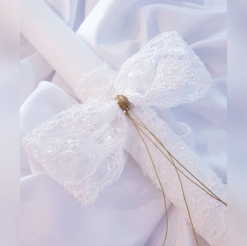 Lace Bow Orthodox Candle - theprintedloveco