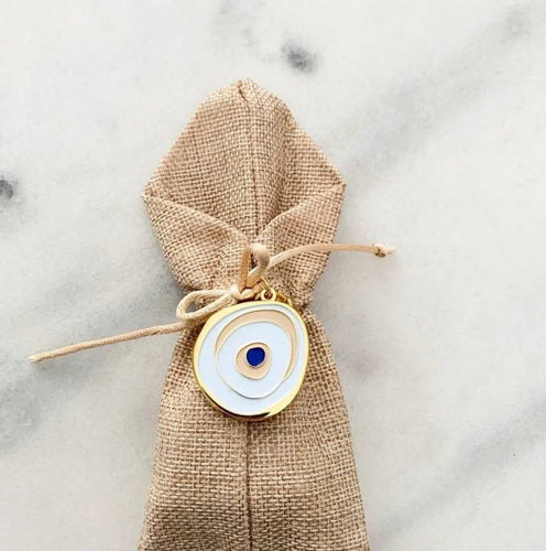 White Mati Keyring Favour/Bomboniere - theprintedloveco