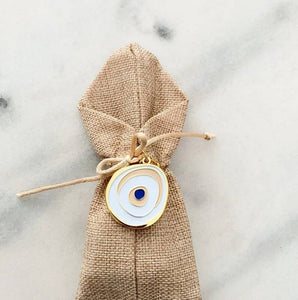 White Mati Keyring Favour/Bomboniere - theprintedloveco