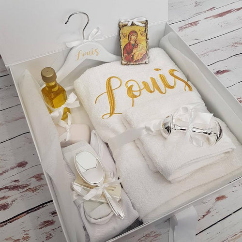 Orthodox Personalised Deluxe Christening Package (Choose your colours & size box) - theprintedloveco